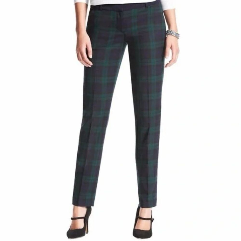 Ann Taylor Loft Marisa Ankle Tartan Print Pants Size 6